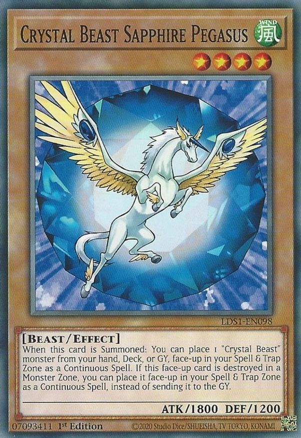 Crystal Beast Sapphire Pegasus | LDS1-EN098