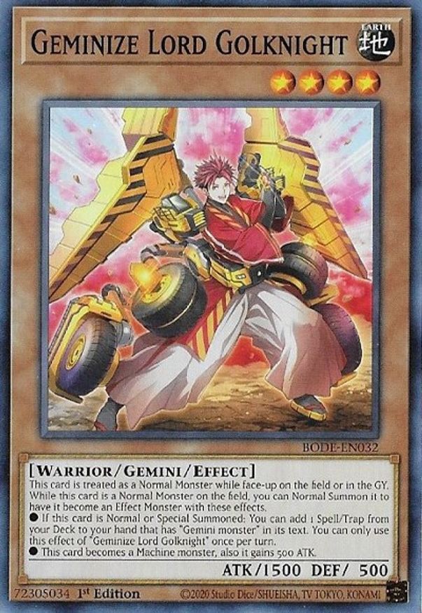 Geminize Lord Golknight | BODE-EN032