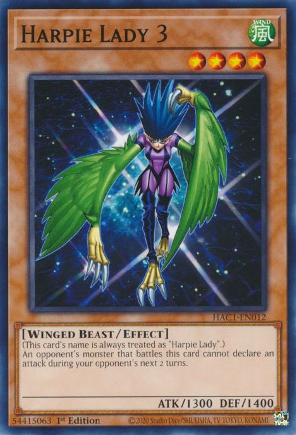 Harpie Lady 3 | HAC1-EN012