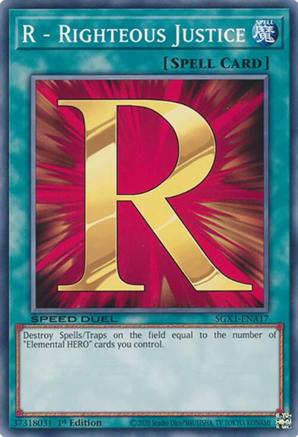 R - Righteous Justice | SGX1-ENA17