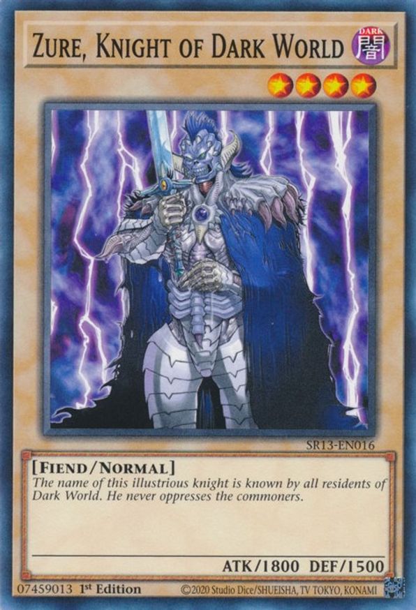 Zure, Knight of Dark World | SR13-EN016