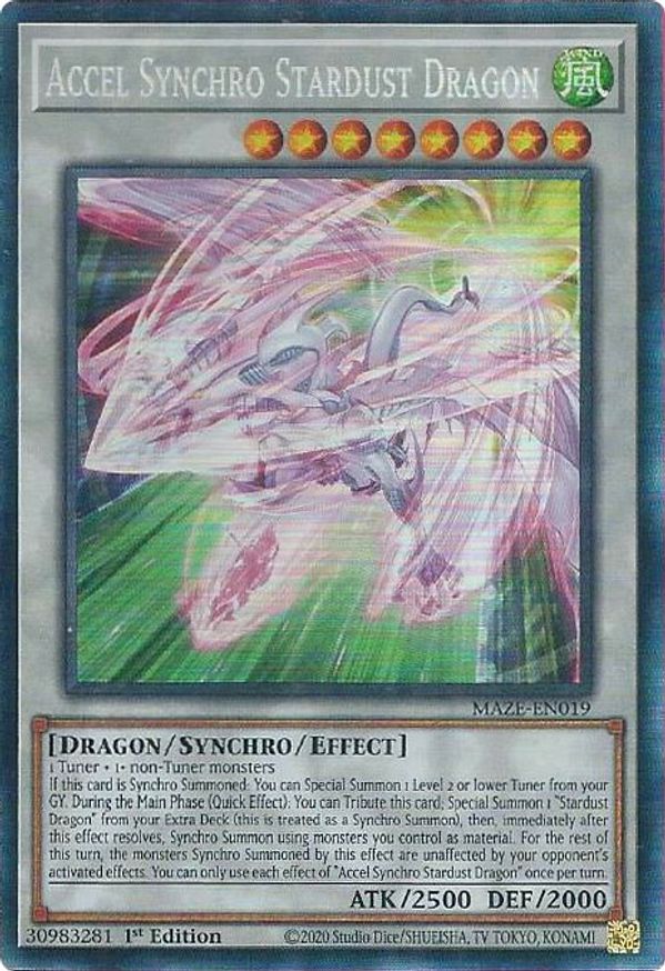 Accel Synchro Stardust Dragon (CR) | MAZE-EN019