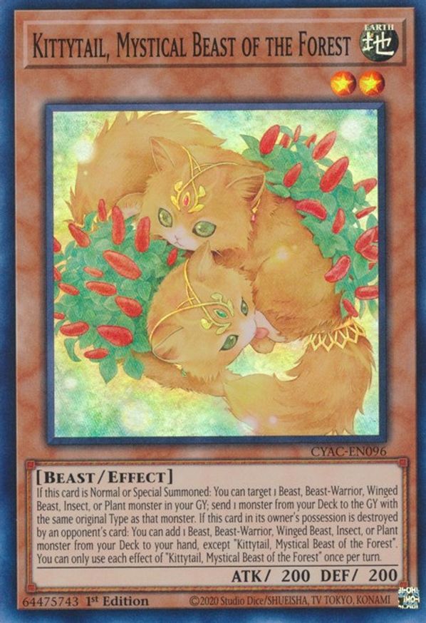 Kittytail, Mystical Beast of the Forest | CYAC-EN096
