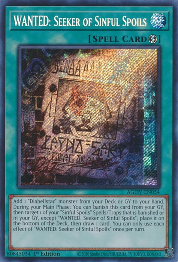 WANTED: Seeker of Sinful Spoils | AGOV-EN054