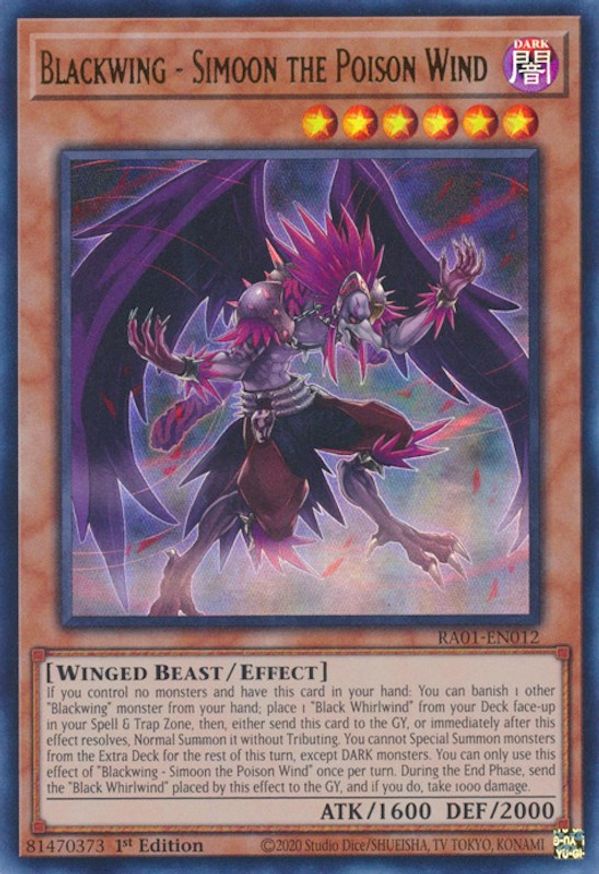 Blackwing - Simoon the Poison Wind (UR) | RA01-EN012