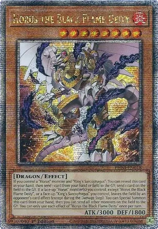 Horus the Black Flame Deity (Quarter Century Secret Rare) | PHNI-EN018