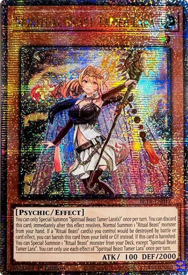 Spiritual Beast Tamer Lara (Quarter Century Secret Rare) | BLTR-EN017