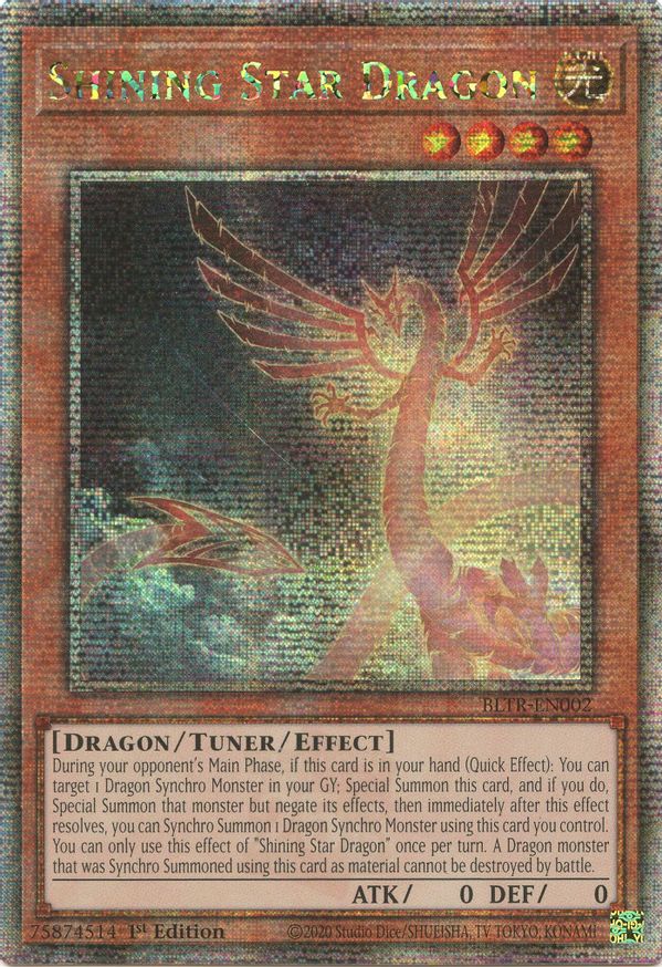 Shining Star Dragon (Quarter Century Secret Rare) | BLTR-EN002