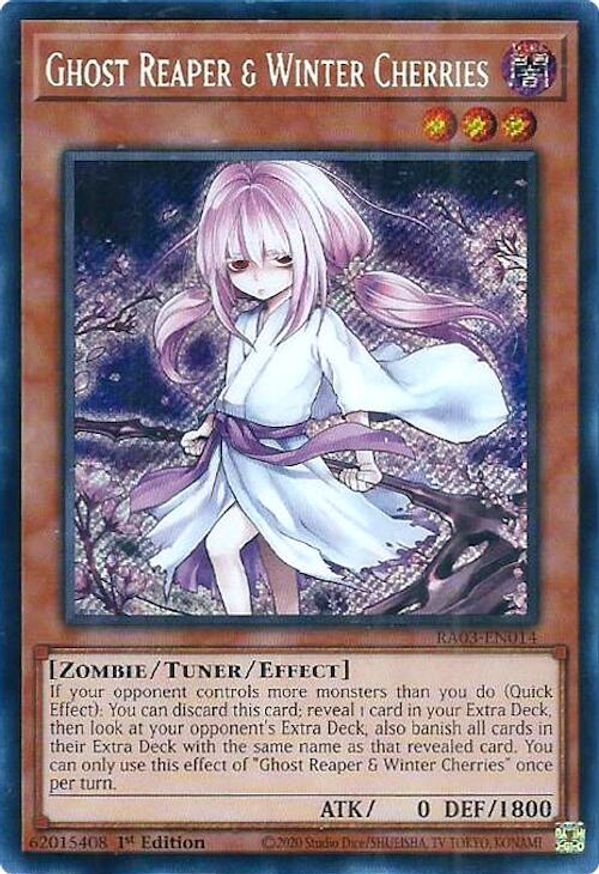 Ghost Reaper & Winter Cherries (Alternate Art) (Secret Rare) | RA03-EN014