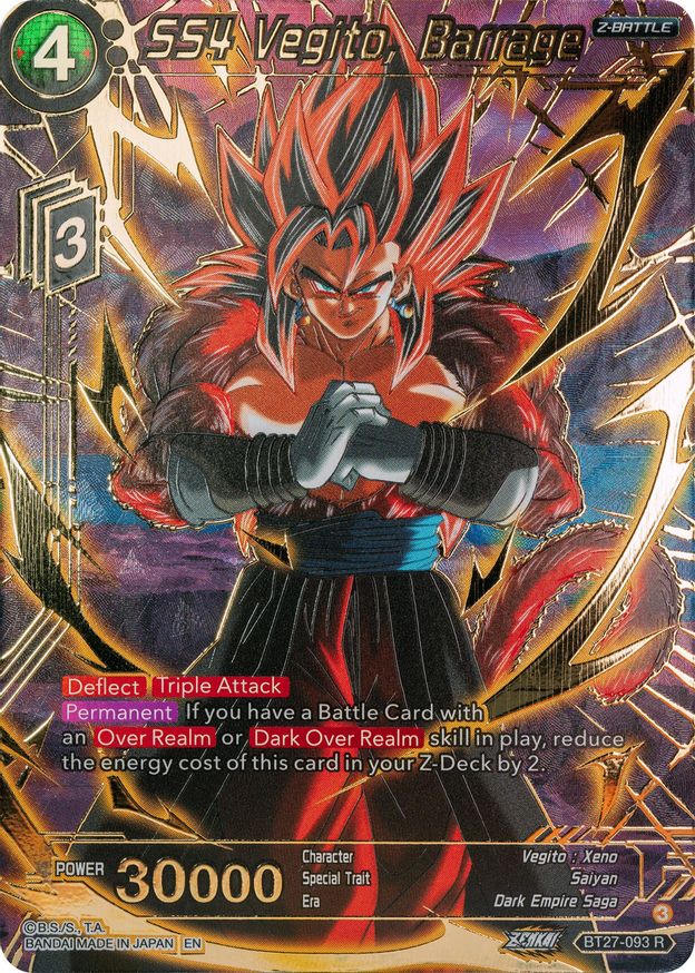 SS4 Vegito, Barrage (Gold-Stamped) | BT27-093