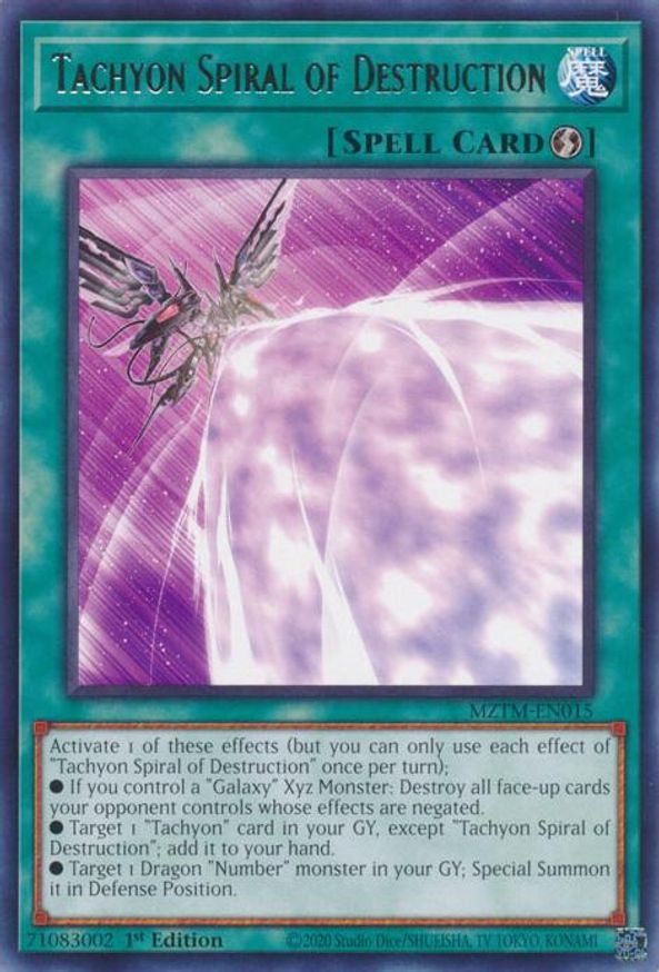 Tachyon Spiral of Destruction | MZTM-EN015