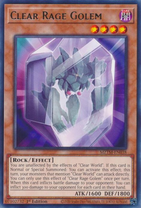 Clear Rage Golem | MZTM-EN038