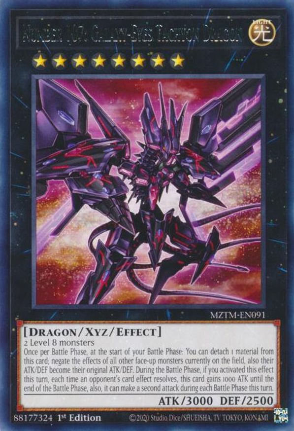 Number 107: Galaxy-Eyes Tachyon Dragon | MZTM-EN091