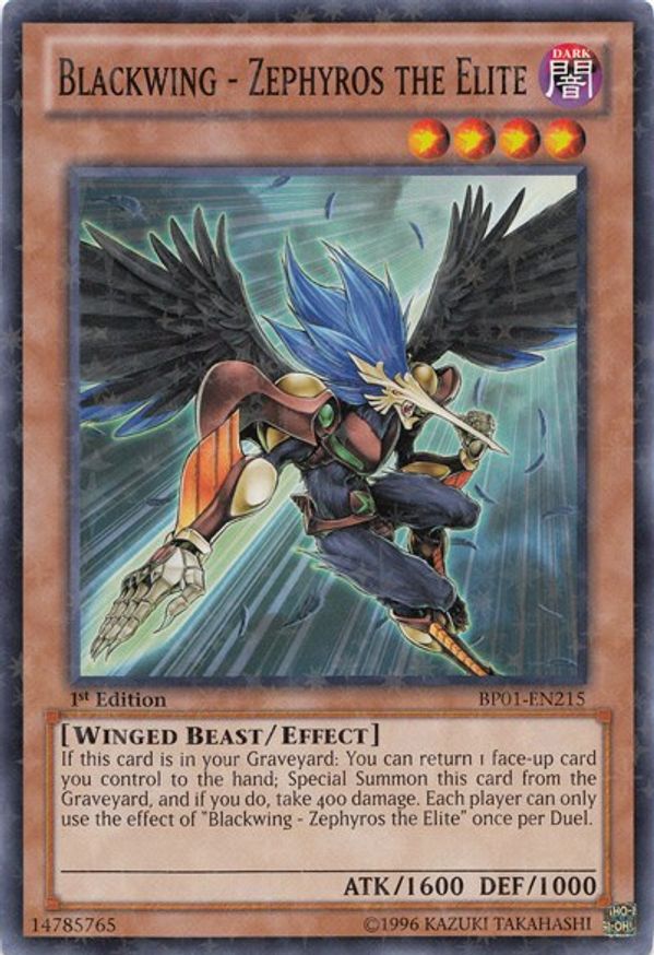 Blackwing - Zephyros the Elite (Starfoil) | BP01-EN215