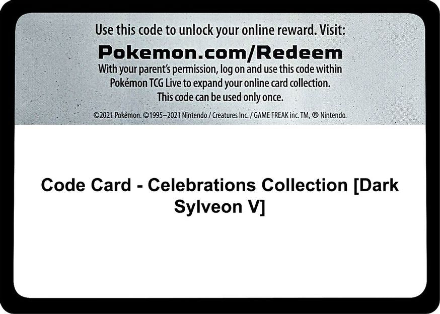 Code Card - Celebrations Collection [Dark Sylveon V]