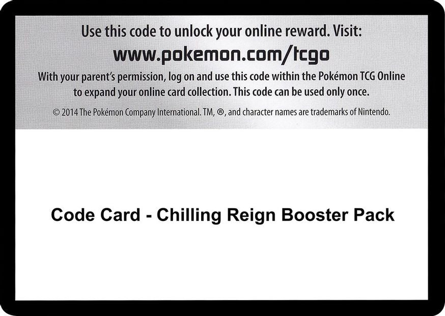 Code Card - Chilling Reign Booster Pack