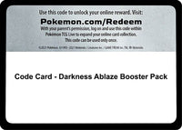 Thumbnail for Code Card - Darkness Ablaze Booster Pack