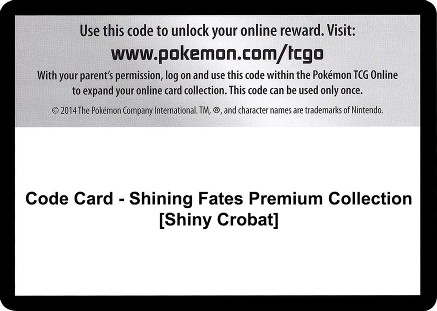 Code Card - Shining Fates Premium Collection [Shiny Crobat]