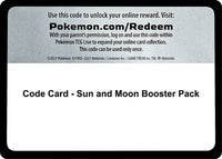 Thumbnail for Code Card - Sun and Moon Booster Pack