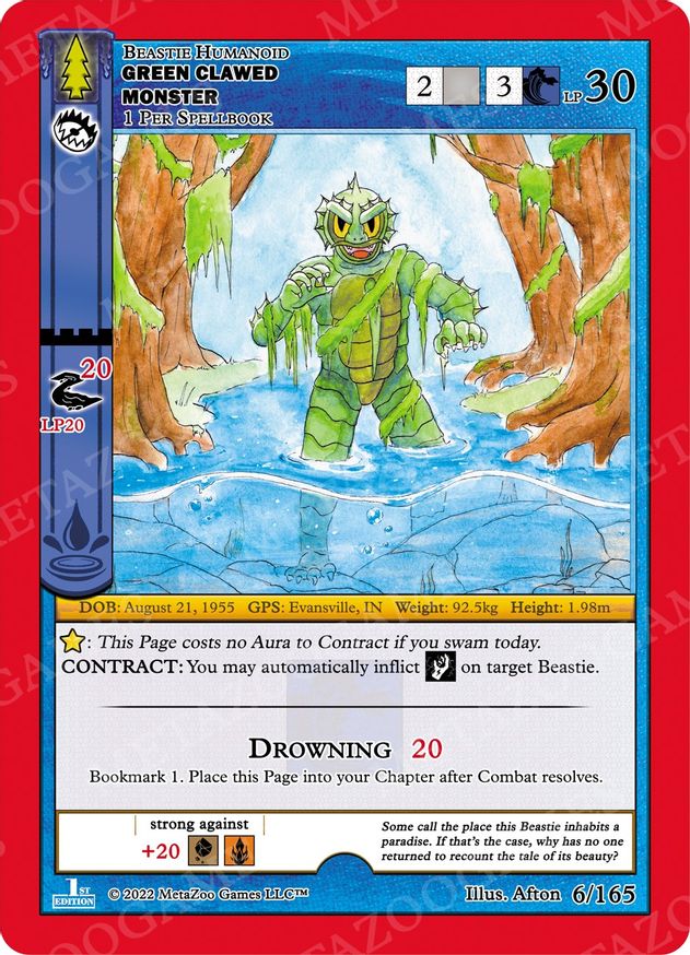 Green Clawed Monster | 6/165