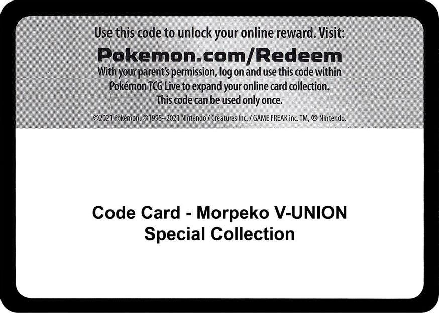 Code Card - Morpeko V-UNION Special Collection