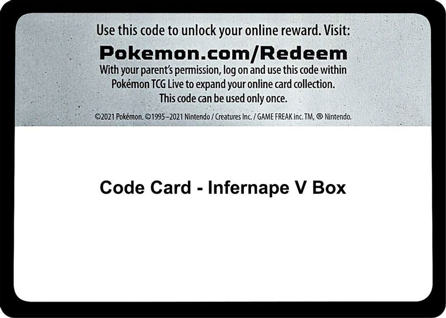 Code Card - Infernape V Box