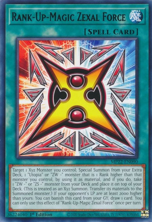 Rank-Up-Magic Zexal Force | MP22-EN090