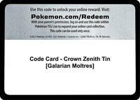 Thumbnail for Code Card - Crown Zenith Tin [Galarian Moltres]