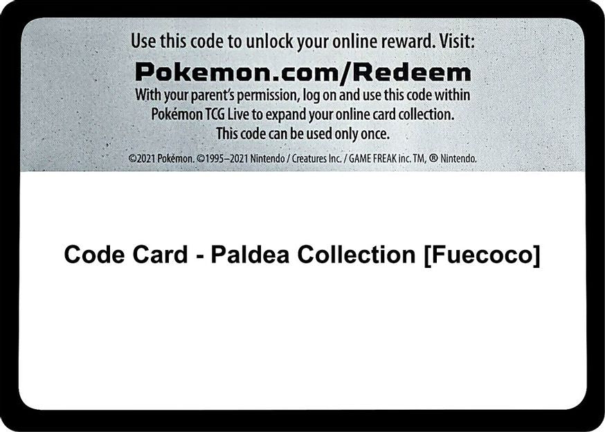 Code Card - Paldea Collection [Fuecoco]