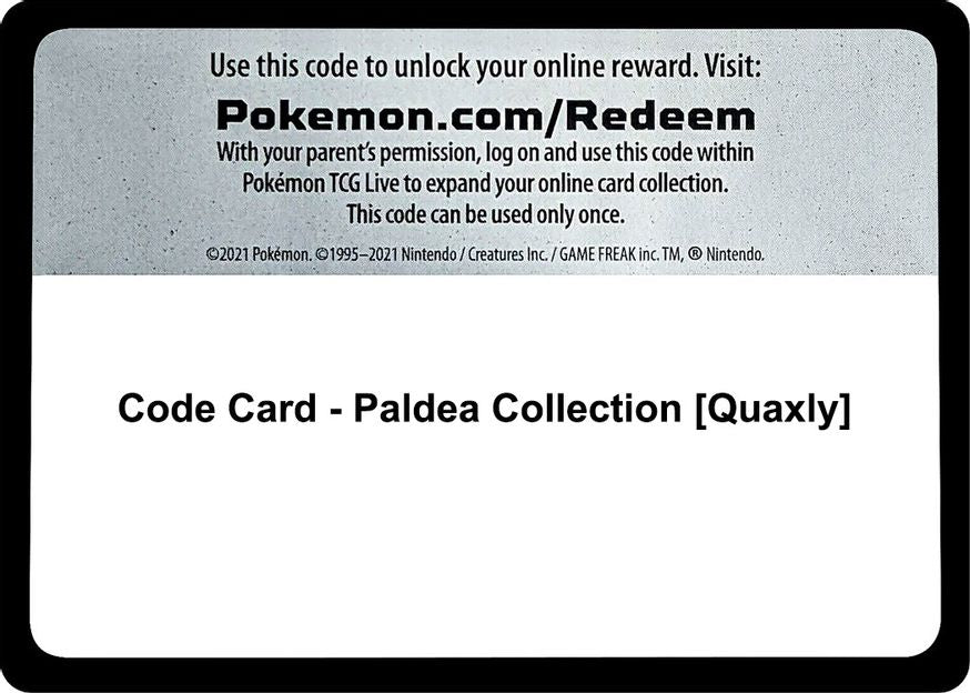 Code Card - Paldea Collection [Quaxly]