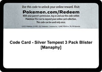 Thumbnail for Code Card - Silver Tempest 3 Pack Blister [Manaphy]