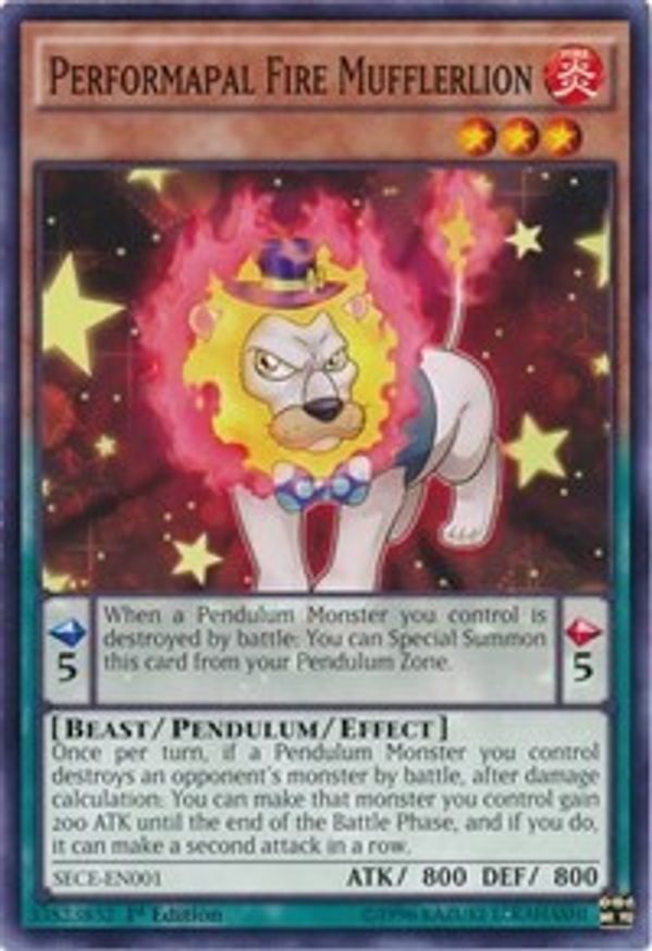 Performapal Fire Mufflerlion | SECE-EN001